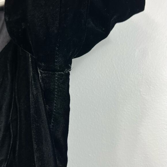Vintage Gunne Sax Jessica McClintock Dark Romantic Whimsigoth Black Velvet Dress - Picture 16 of 16